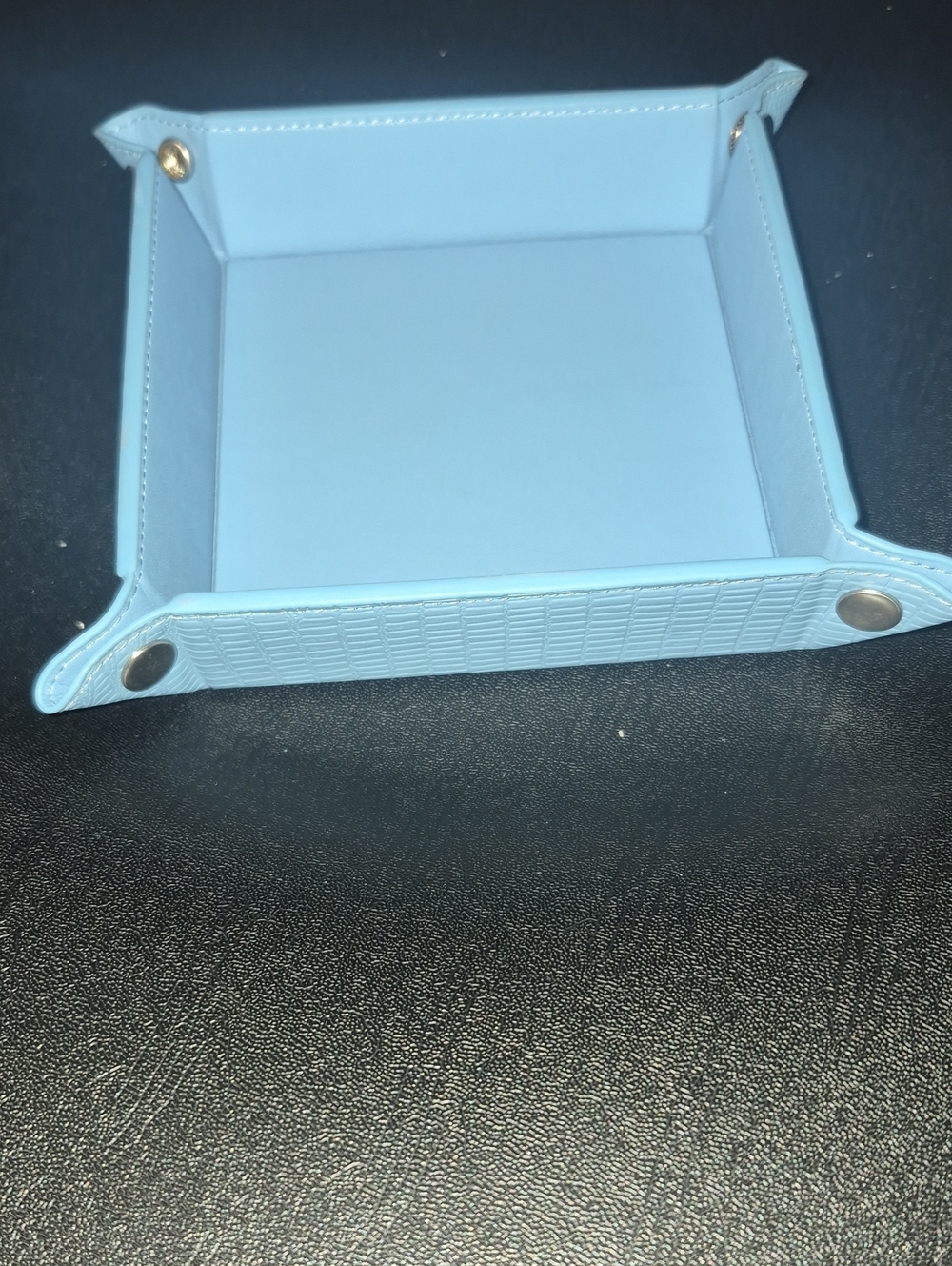 Light Blue Catchall Tray - Modern Storage Accessory 6x6